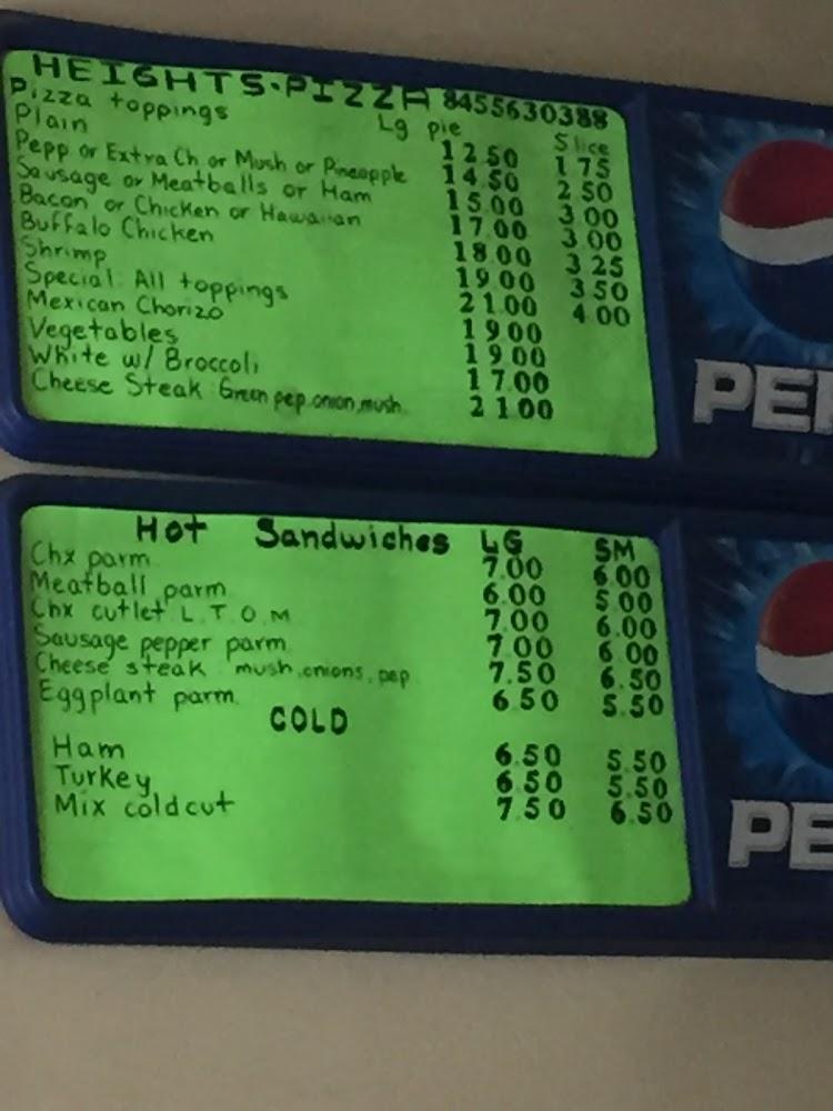 Heights Pizza Plus Menu image 2